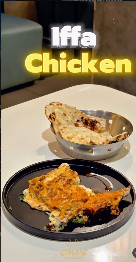 IFFA chicken plated at Oma's Restaurant, from the launch content